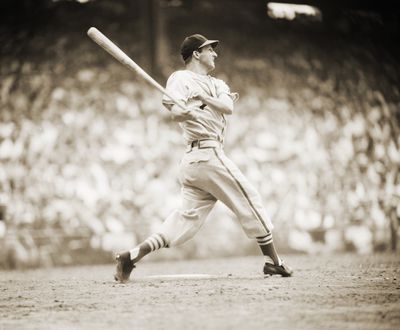 St. Louis Cardinals Player Stan Musial Batting During Game